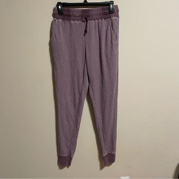 Zyia Active Don’t Wake Me Thermal Waffle Knit Loungewea Joggers- Size Large - Picture 4 of 9